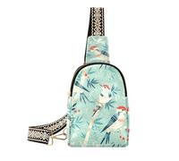 KLL Borsa a tracolla alla moda con picchio rosso bacca blu per borsa a tracolla moda per le donne per il pacchetto di giorno
