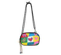 KLL Borsa a tracolla colorata astratta a scacchi farfalla piccola donna alla moda con cinturino regolabile borsa per telefono cellulare Fai una passeggiata