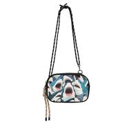 KLL Borsa a tracolla colorata con squalo animale del fumetto per le donne alla moda con slot per carte di credito borsa per telefono cellulare Avere un pasto