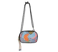 KLL Borsa a tracolla con motivo astratto a righe colorate per le donne impermeabile con tracolla regolabile piccola borsa a tracolla Vai a fare shopping