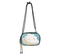 KLL Borsa a tracolla da donna a forma di nuvola blu West alla moda con scomparti per carte di credito Borsa messenger Crossbody Take a walk