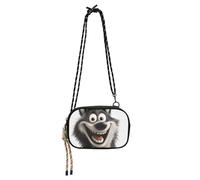 KLL Borsa a tracolla da donna alla moda con cinturino regolabile e scritta "Have a meal " Have a meal - Divertente lupo dei cartoni animati