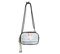 KLL Borsa a tracolla da donna con coniglio, stile retrò, impermeabile, con scomparti per carte di credito, piccole borse, fai una passeggiata