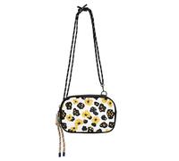 KLL Borsa a tracolla da donna con motivo leopardato, con motivo floreale, con cinturino regolabile, borse laterali per fare una passeggiata