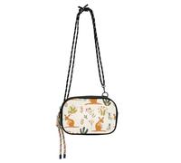 KLL Borsa a tracolla da donna disegnata a mano con canguro pratica con slot per carte di credito borsa per telefono cellulare Walk the dog