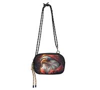 KLL Borsa a tracolla da donna, impermeabile, con tracolla regolabile, motivo animali con uccellino e occhiali da sole