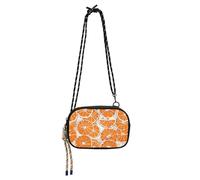 KLL Borsa a tracolla da donna vintage arancione piccola nera con scomparti per carte di credito Borse a tracolla da donna Fai una passeggiata