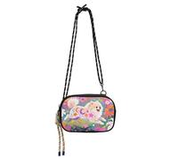 KLL Borsa a tracolla per fotocamera da donna, impermeabile, con scomparti per carte di credito e tasche laterali per avere un pasto