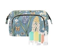 KLL Borsa da viaggio con fiori autunnali e fiori narcisi Gladiolus blu borsa da viaggio essenziale grande capacità borsa cosmetica da viaggio, 4, 1 size