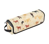 KLL Borsa da viaggio per attrezzi da donna con cuscinetto resistente al calore, custodia da viaggio per ferri da stiro, piastre da stiro, arricciacapelli, stivali da cowboy western, cowboy vasto