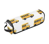 KLL Borsa da viaggio per strumenti per capelli con tappetino in ferro portatile organizer per strumenti per lo styling dei capelli per arricciacapelli piastra asciugacapelli piatto, scuolabus, bianco