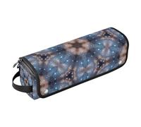 KLL Borsa da viaggio per strumenti per capelli da donna con tappetino in ferro, custodia da viaggio portatile per utensili caldi e accessori per la cura dei capelli, motivo caleidoscopio psichedelico