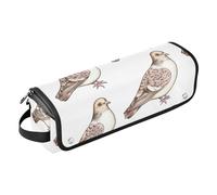 KLL Borsa da viaggio per utensili per capelli e tappetino resistente al calore con cerniera, impermeabile, organizer da viaggio per ferri da stiro, piastre, ferri arricciacapelli, colomba in lutto,