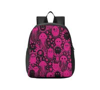 KLL Borsa per bambini piccoli Carino Rosa Nero mostri Cranio Halloween | borsa per libri, per studenti, mochila para ni?os de 3 a?os