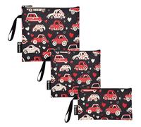 KLL Borsa porta merenda riutilizzabile per sandwich e snack, adatta per alimenti, per oggetti da viaggio, organizzazione domestica, 3 pezzi