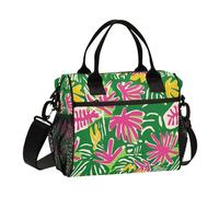 KLL Borsa portapranzo regolabile verde tropicale con tracolla per le donne per palestra lonchera para Hombre que Caliente