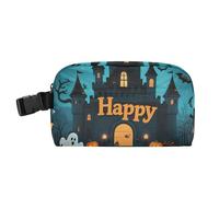 KLL Borsa termica per il pranzo a prova di perdite, da uomo, con fibbia, riutilizzabile, per scuola, università, Happy Halloween, castello nero