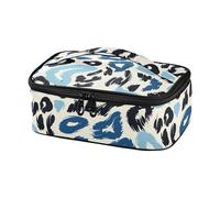 KLL Borsa termica per latte materno con stampa leopardata blu per il viaggio di grande capacità Boy Lunch Box con manico luncheras escolares para ni?as