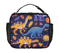 KLL Borsa termica termica per il pranzo, impermeabile, con tracolla rimovibile, per scuola/picnic, stagione spettrale Jurassic T-rex