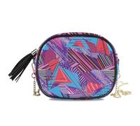 KLL Borse a tracolla da donna con triangoli rossi e blu Street Art alla moda da uomo con tracolla regolabile Borse a tracolla da donna Fai una passeggiata