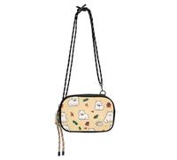 KLL Borse a tracolla da uomo alla moda con simpatico gatto cartone animato schizzo alla moda con tracolla regolabile borse a tracolla Walk the dog