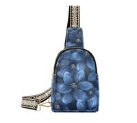KLL Borse alla moda del fiore blu navy per il pacchetto del fanny del corpo trasversale di modo degli uomini per il pacchetto