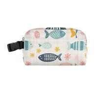 KLL Borse per il pranzo isolate a tenuta stagna scatole portatili per il pranzo con fibbia borsa isolata per scuola, ufficio, campeggio, picnic, pesce colorato, bufalo, scozzese, uova di margherita