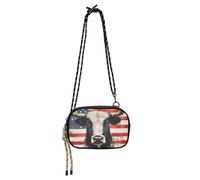 KLL Buffalo Usa Stars Cross Body Bag per uomo Pratica con tracolla regolabile Borse a tracolla Walk the Dog