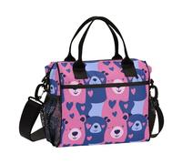 KLL Carino Animale Orso Valentine Regolabile Lunch Box per gli Uomini con Tracolla Lunch Box per la Scuola Superiore per la Scuola Materna Loncheras Grandes para Mujer de Trabajo