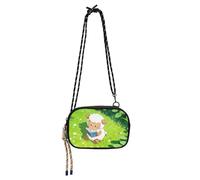 KLL Carino Carino Bianco Lettura Agnello Carino Crossbody Borse Donna Comfort con Tracolla Regolabile Sacchetto Del Telefono Cellulare Fai una passeggiata