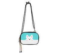 KLL Carino Cartoon White Dogs Cross Body Bag per le donne Trendy con tracolla regolabile Borse laterali Fai una passeggiata