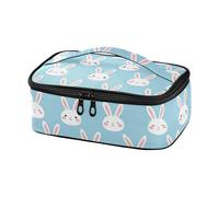 KLL Carino Coniglietti Blu Progettato Cooler Lunch Bag Ufficio Lunch Boxes per le Donne con Maniglia loncheras para ninas oscuras