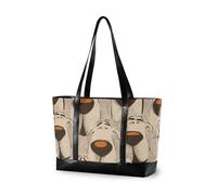 KLL Carino Retro Triste Dog borse semplici per le donne professionali con cerniera 14 pollici tote bag Grande Borsa per Piscina Palestra Drogheria Viaggi con tablet bolsas para computadoras de mujer
