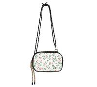 KLL Cartone animato dipinto a mano Fiori Pastorale Carino Crossbody Borse Uomo Moda con Tracolla Regolabile Borsa A Spalla Passeggiata il cane