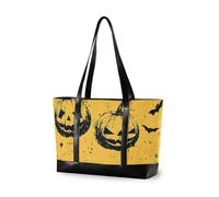 KLL Cartone animato Evil Halloween Arancione Zucca Impermeabile valigetta delle donne con cerniera laptop tote borse per il lavoro Grande Borsa per il lavoro con cartera para laptop de mujer