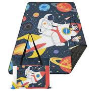KLL Cartoon Astronauta e Spazio Coperte Esterna Impermeabile Sabbia Libera Festa All'aperto Spiaggia Picnic per Terra Estate Regalo cojines para picnic