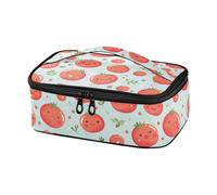 KLL Cartoon Carino Pomodori Rossi Sfondo Blu Progettato Portatile Cooler Bag Escursionismo Bambino Lunch Box per Daycare con Maniglia loncheras para Hombres Igloo