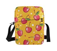 KLL Cartoon Cherry Design carino messenger bag Vegan Leather crossbody bag uomo shopping donna borse a tracolla