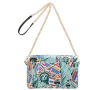 KLL Cartoon Fashion Statua della Libertà Moda Crossbody Piccole Borse Per Le Donne In Pelle Vegana Borse Quotidiano Zip Borsa A Tracolla Per Viaggi