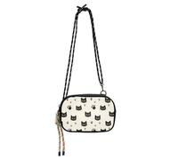 KLL Cartoon Minimalista Gatti Neri Carino Crossbody Borse Donna Impermeabile con Cinghia Regolabile Borsa Del Telefono Cellulare Avere un past