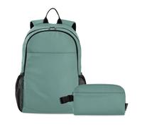 KLL Celadon - Zaino per la scuola e il pranzo, colore: Verde | Set di libri con portapranzo per ragazze, borsa per la scuola e portapranzo per ragazzi di età compresa tra 8 e 10 anni
