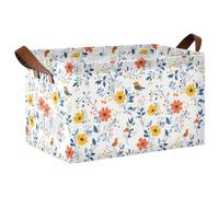 KLL Cestini cubici pieghevoli a forma di cubo, con manici, per l'organizzazione, confezione da 2, colore: rosso e giallo