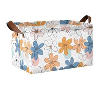 KLL Cestino portaoggetti a forma di piccolo scarabocchio, con manici, cubo, organizer per camera da letto, soggiorno, bagno, scaffali, confezione da 2