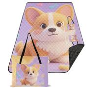 KLL Chibi animale Cane Impermeabile Stuoia Esterna Carino Outdoor Partito Campeggio Coperta Packable per Outdoorsy Donne Estate Regalo manta para dia de campo