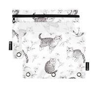 KLL Chic American Shorthair Cats - Astuccio per matite a 3 fori, con custodia impermeabile per accessori da ufficio
