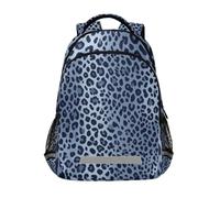 KLL Chic Blue Leopard Print zaino bambini ragazze con cinturino toracico bookbag per bambini mochilas para adolescenti chicas
