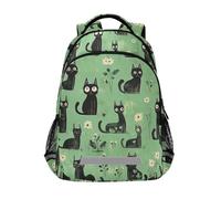 KLL Chic Cornish Rexcats Zaino da viaggio verde per bambini ragazze con grandi librerie per scuole superiori mochilas escolares para ni?as de 10 a?os