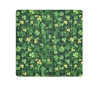 KLL Clover Green Happy St - Custodia autoadesiva da viaggio per trucchi, organizer da viaggio per obiettivo della fotocamera, organizer per cosmetici da viaggio, Clover Green Happy St, 17.7x17.7in
