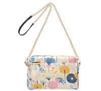 KLL Colorato Dente di Leone Fiore Moderno Stile Scandinavo Moda Crossbody Borse Per Le Donne Piccola Borsa In Pelle Vegana Borsa A Tracolla Impermeabile