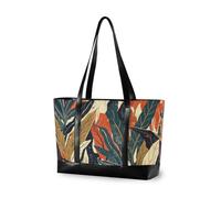 KLL Colorato Foglie Modello Stampa Art moda valigetta borsa con cerniera lavoro tote bag Grande borsa per infermiera lavoro con pannolino bolso para laptop mujer